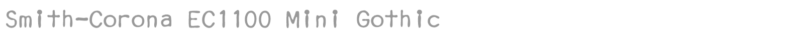 Smith-Corona EC1100 font preview